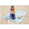 Шерстяной плед с непромокаемой подкладкой для пикников Picnic - Cottage Blue/Navy
