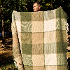 Шотландский шерстяной плед Lifestyle - Block Check - Olive